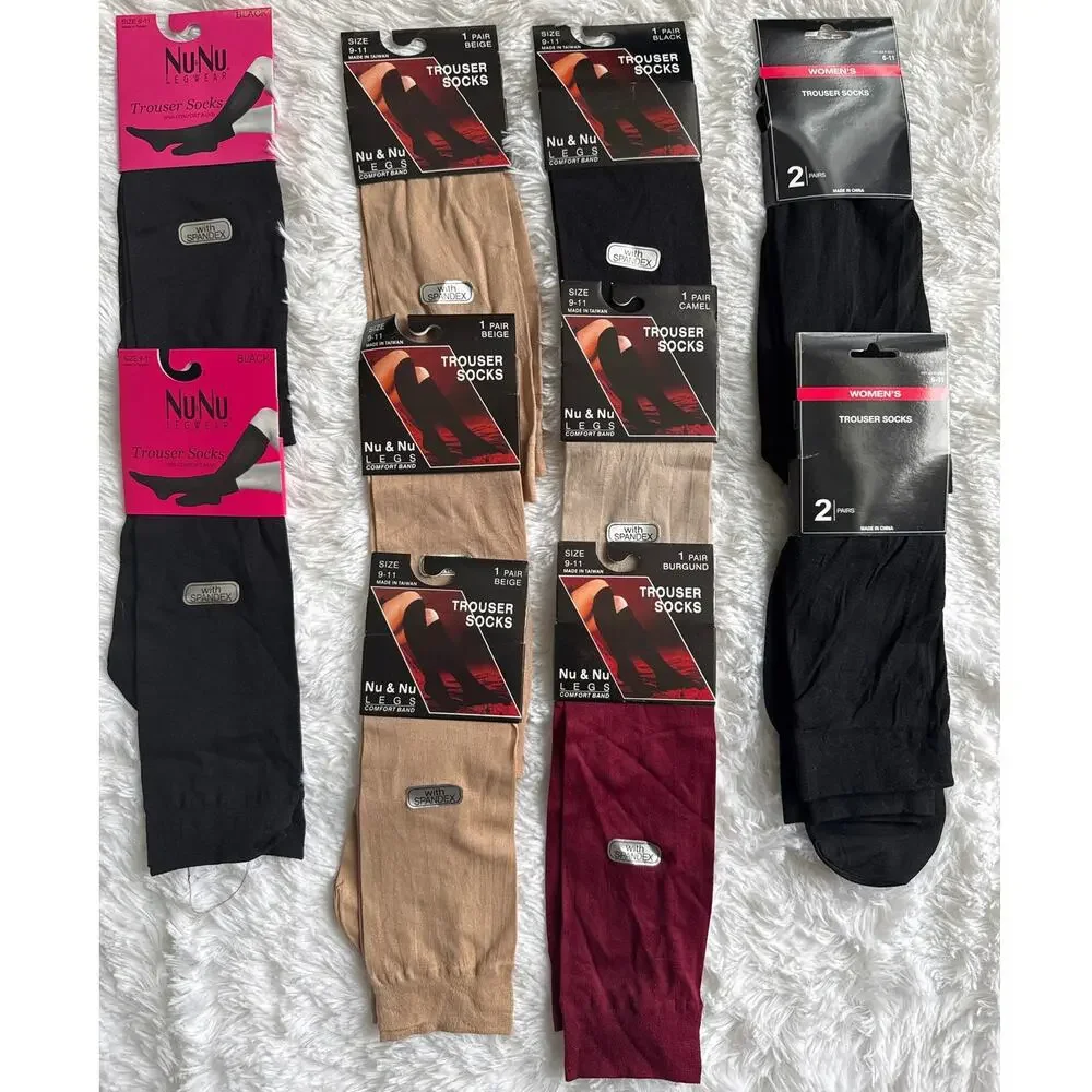 1990s Women’s Hosiery Wardrobe Bundle 19 Pairs Trouser & No Show Socks New 9-11